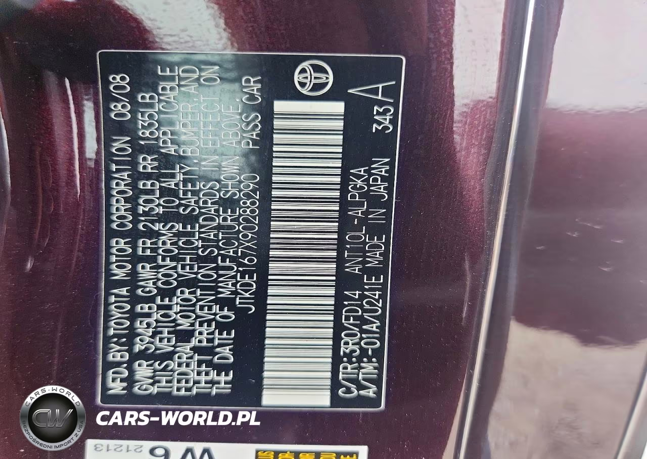 2009 Scion Tc Base VIN:JTKDE167X90288290 - 12