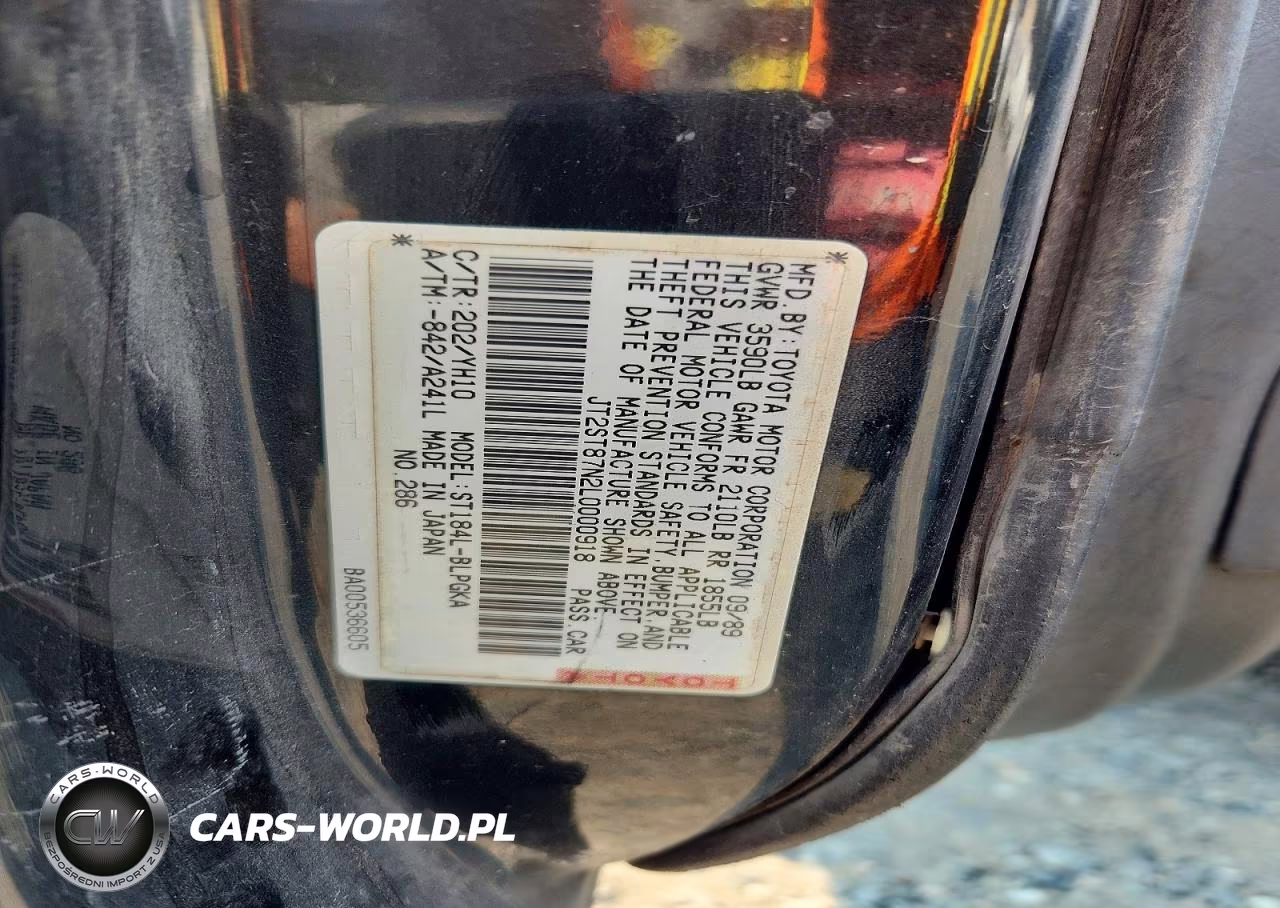 1990 Toyota Celica Gt VIN:JT2ST87N2L0000918 - 12