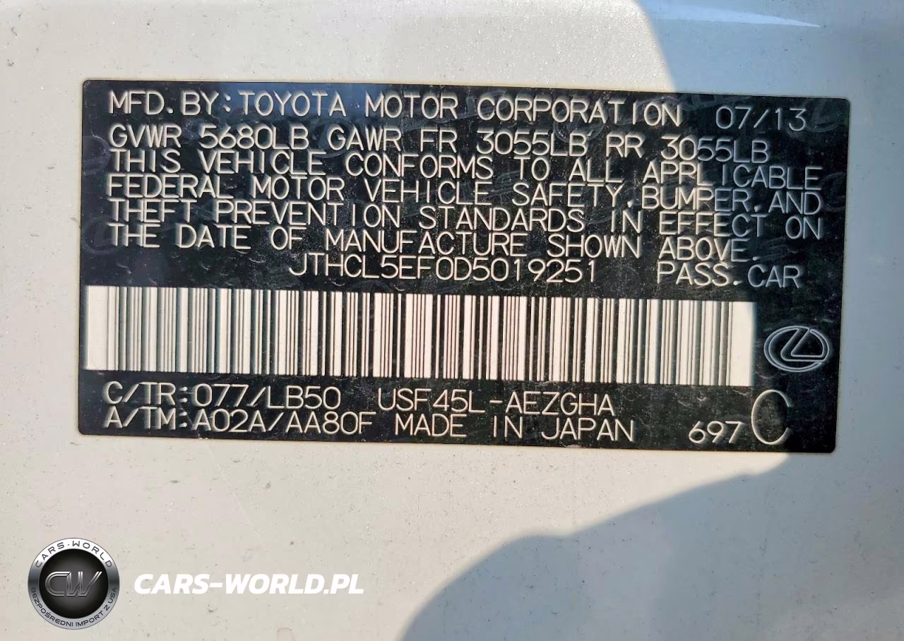 2013 Lexus Ls 460 VIN:JTHCL5EF0D5019251 - 13
