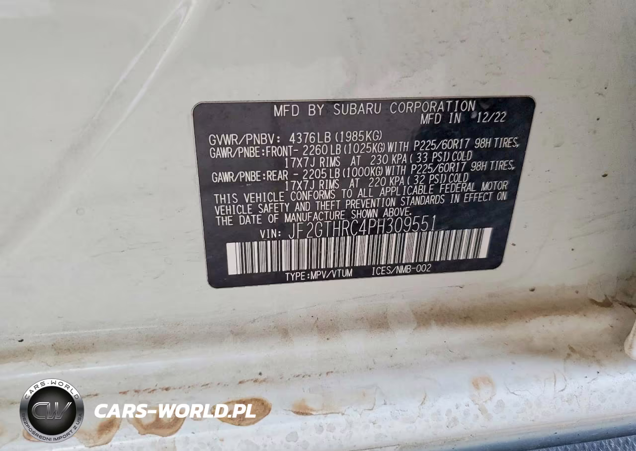 2023 Subaru Crosstrek Sport VIN:JF2GTHRC4PH309551 - 12