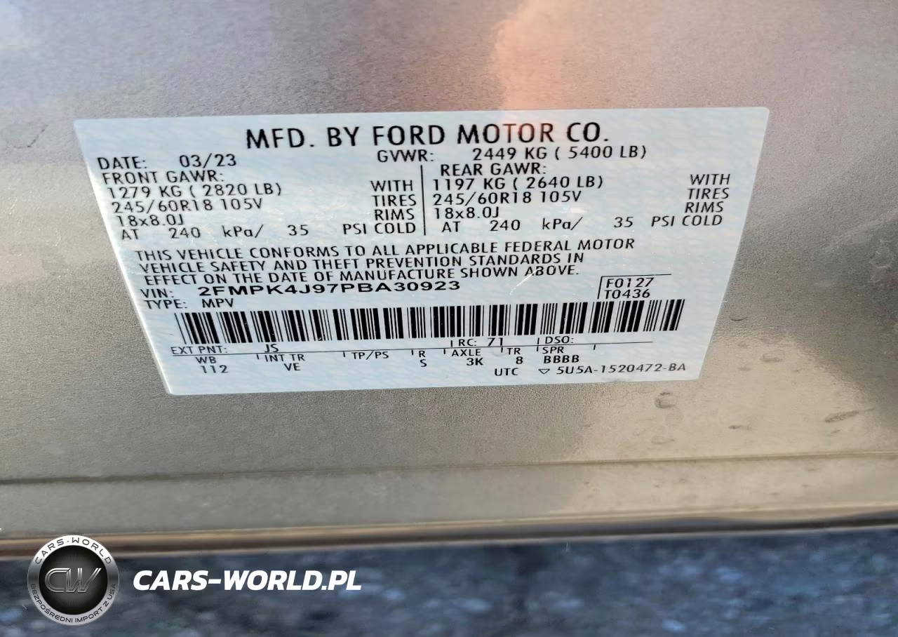 2023 Ford Edge Sel VIN:2FMPK4J97PBA30923 - 13