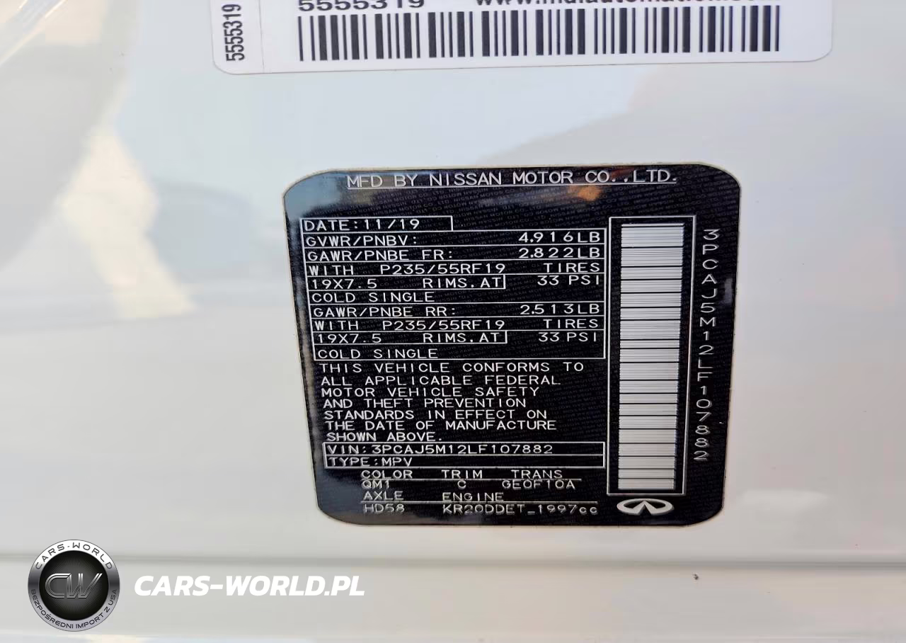 2020 Infiniti Qx50 Luxe VIN:3PCAJ5M12LF107882 - 13