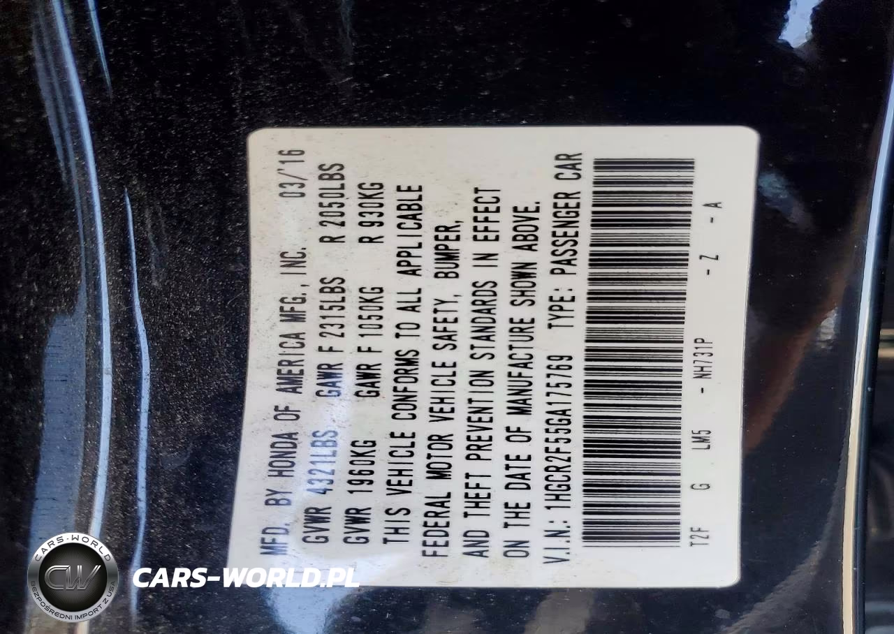 2016 Honda Accord Sport VIN:1HGCR2F55GA175769 - 12