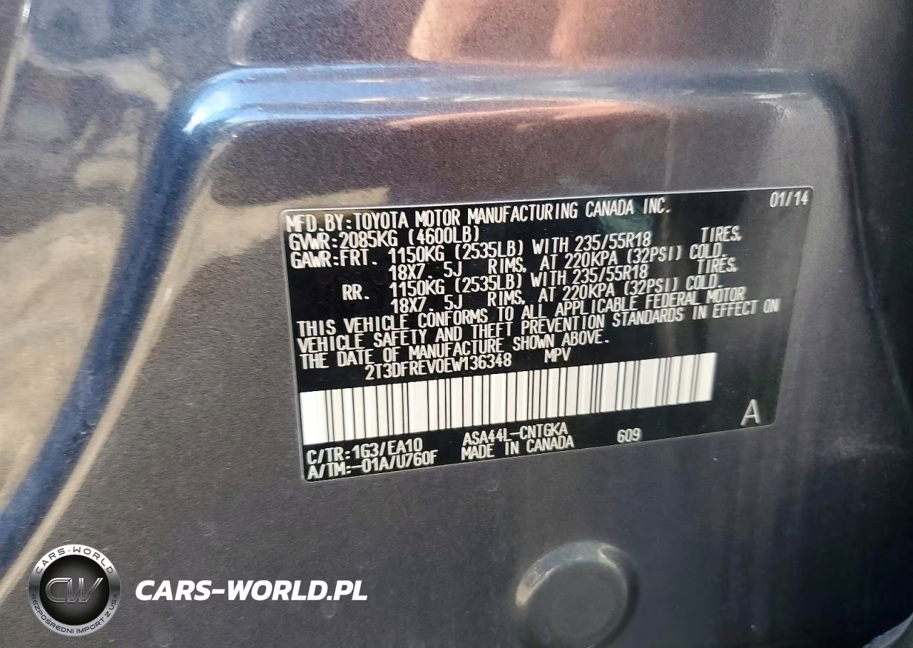 2014 Toyota Rav4 Limited VIN:2T3DFREV0EW136348 - 13