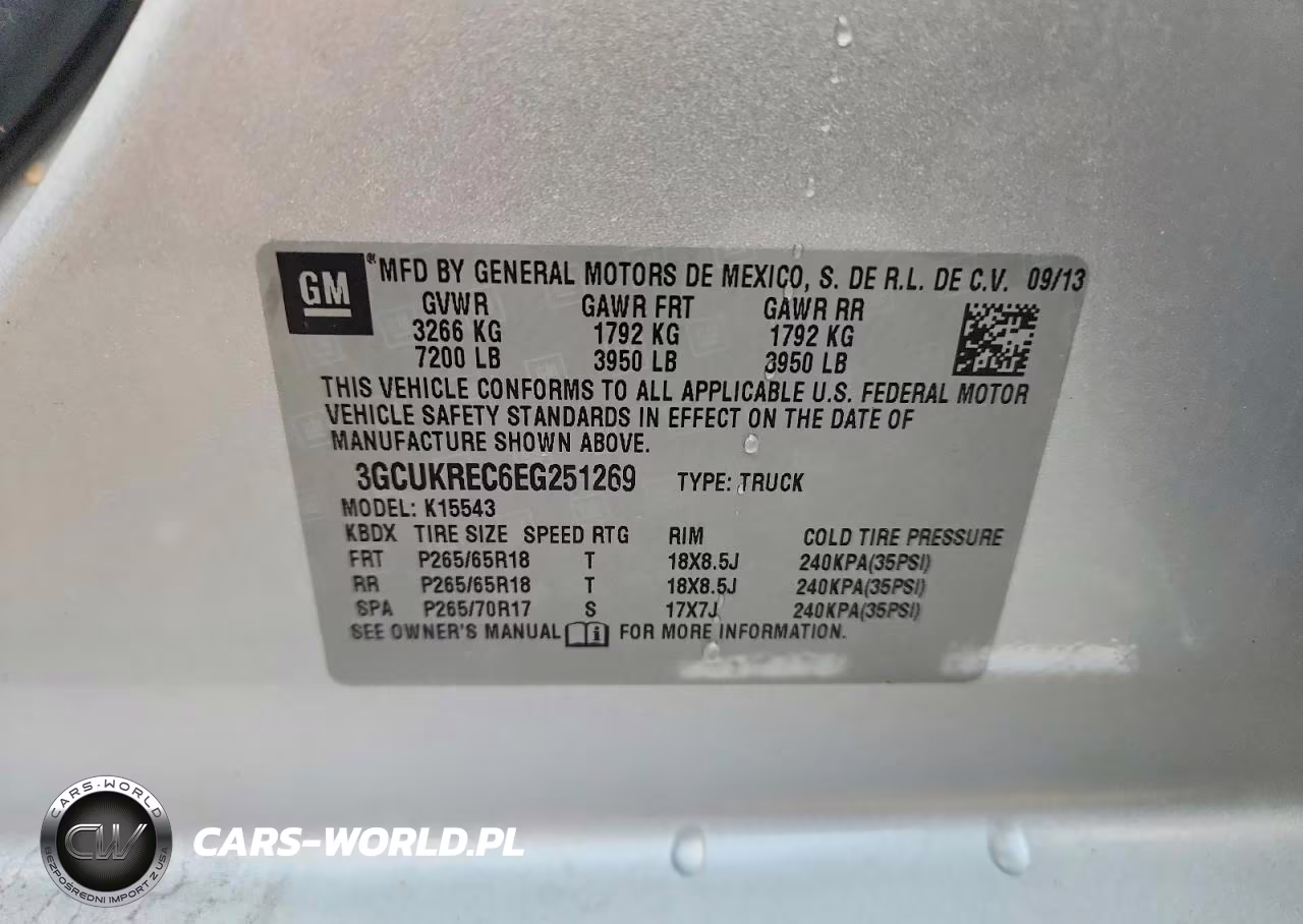 2014 Chevrolet Silverado K1500 Lt VIN:3GCUKREC6EG251269 - 12