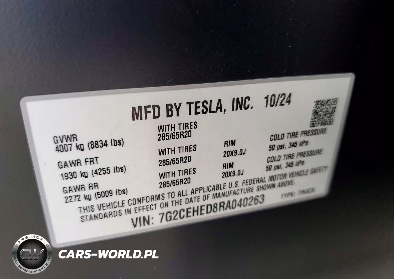 2024 Tesla Cybertruck VIN:7G2CEHED8RA040263 - 12