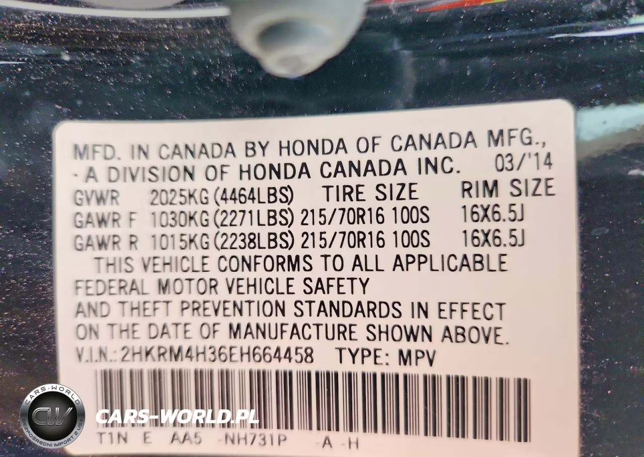 2014 Honda Cr-V Lx VIN:2HKRM4H36EH664458 - 13