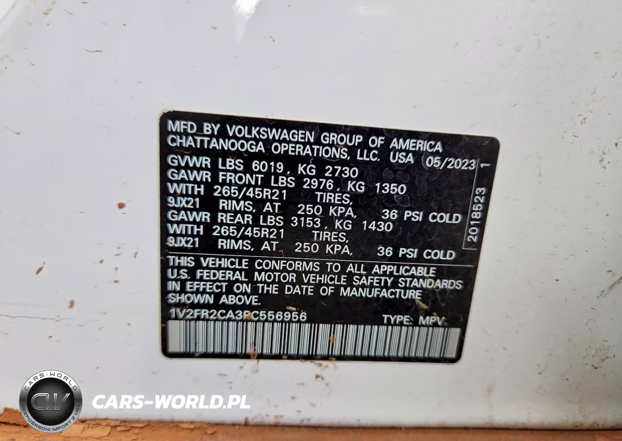 2023 Volkswagen Atlas VIN:1V2FR2CA3PC556956 - 13