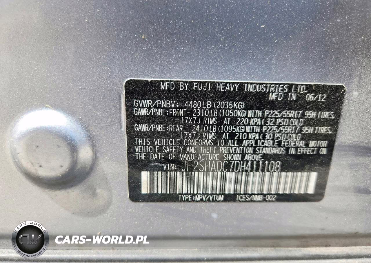 2013 Subaru Forester 2.5X Premium VIN:JF2SHADC7DH411108 - 12