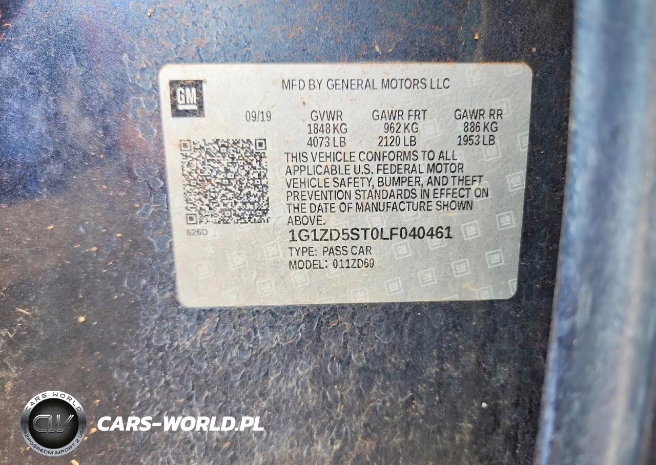 2020 Chevrolet Malibu Lt VIN:1G1ZD5ST0LF040461 - 13