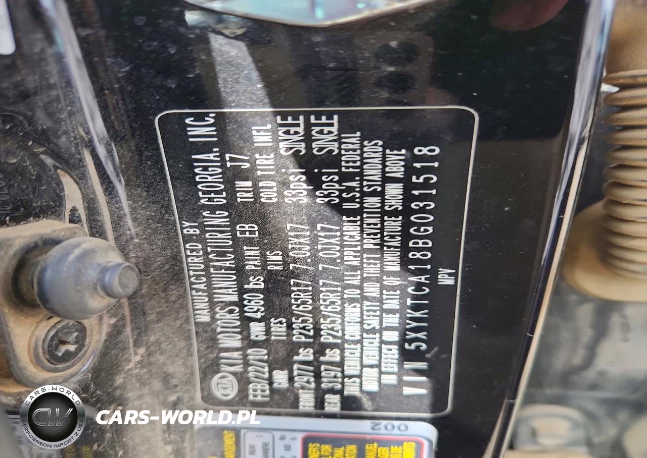2011 Kia Sorento Lx VIN:5XYKTCA18BG031518 - 12