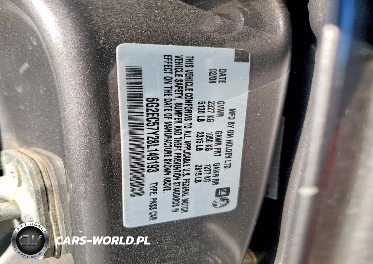 2008 Pontiac G8 Gt VIN:6G2EC57Y28L149193 - 13