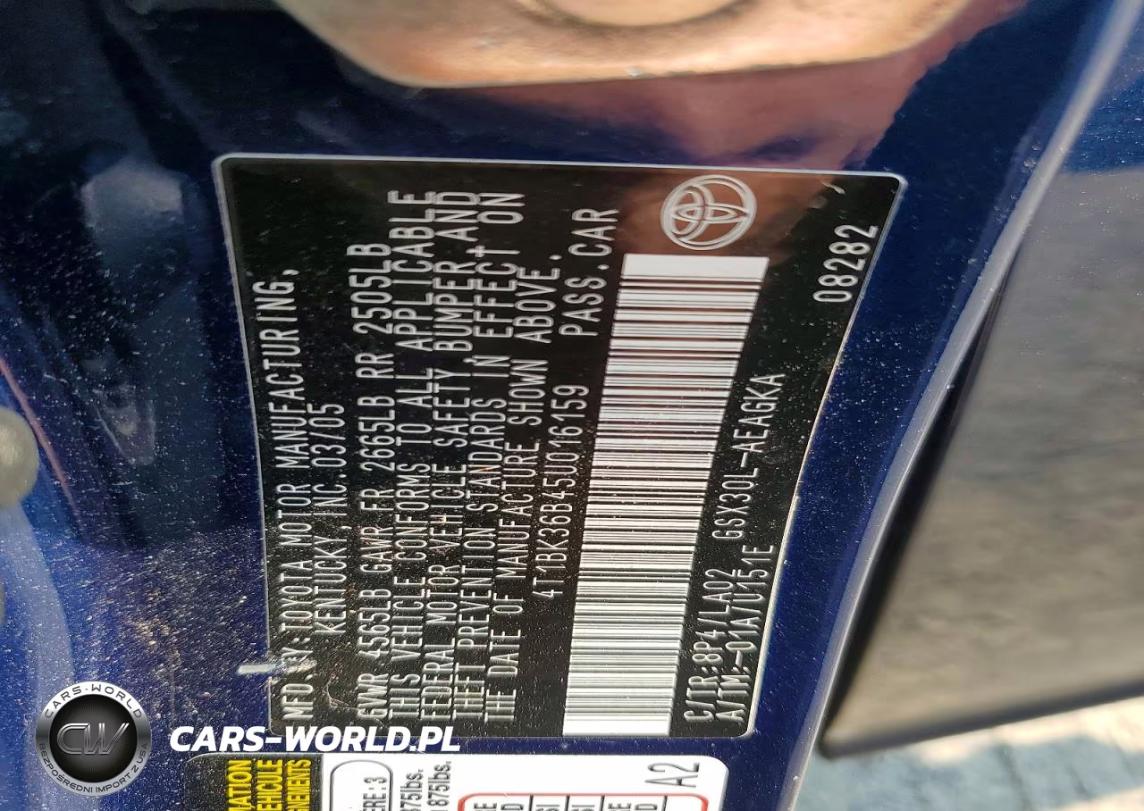 2005 Toyota Avalon Xls VIN:4T1BK36B45U016159 - 12