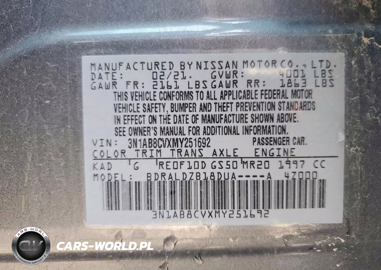 2021 Nissan Sentra Sv VIN:3N1AB8CVXMY251692 - 13