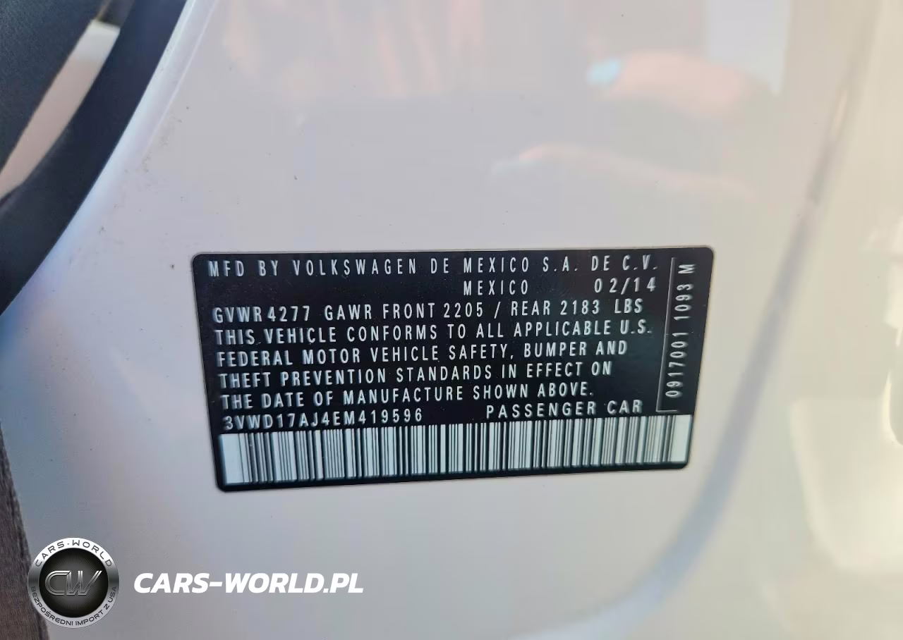 2014 Volkswagen Jetta Se VIN:3VWD17AJ4EM419596 - 12