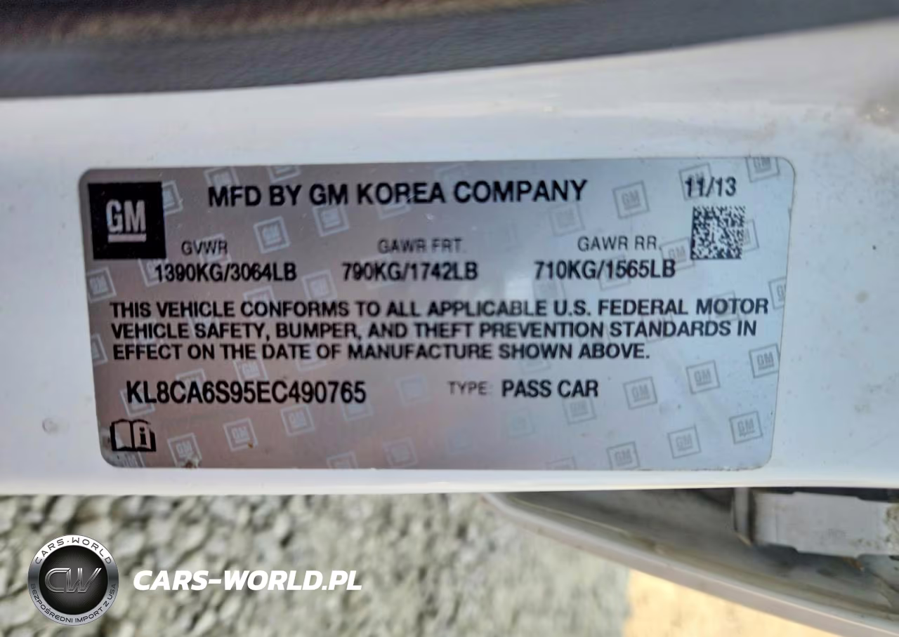 2014 Chevrolet Spark Ls VIN:KL8CA6S95EC490765 - 13