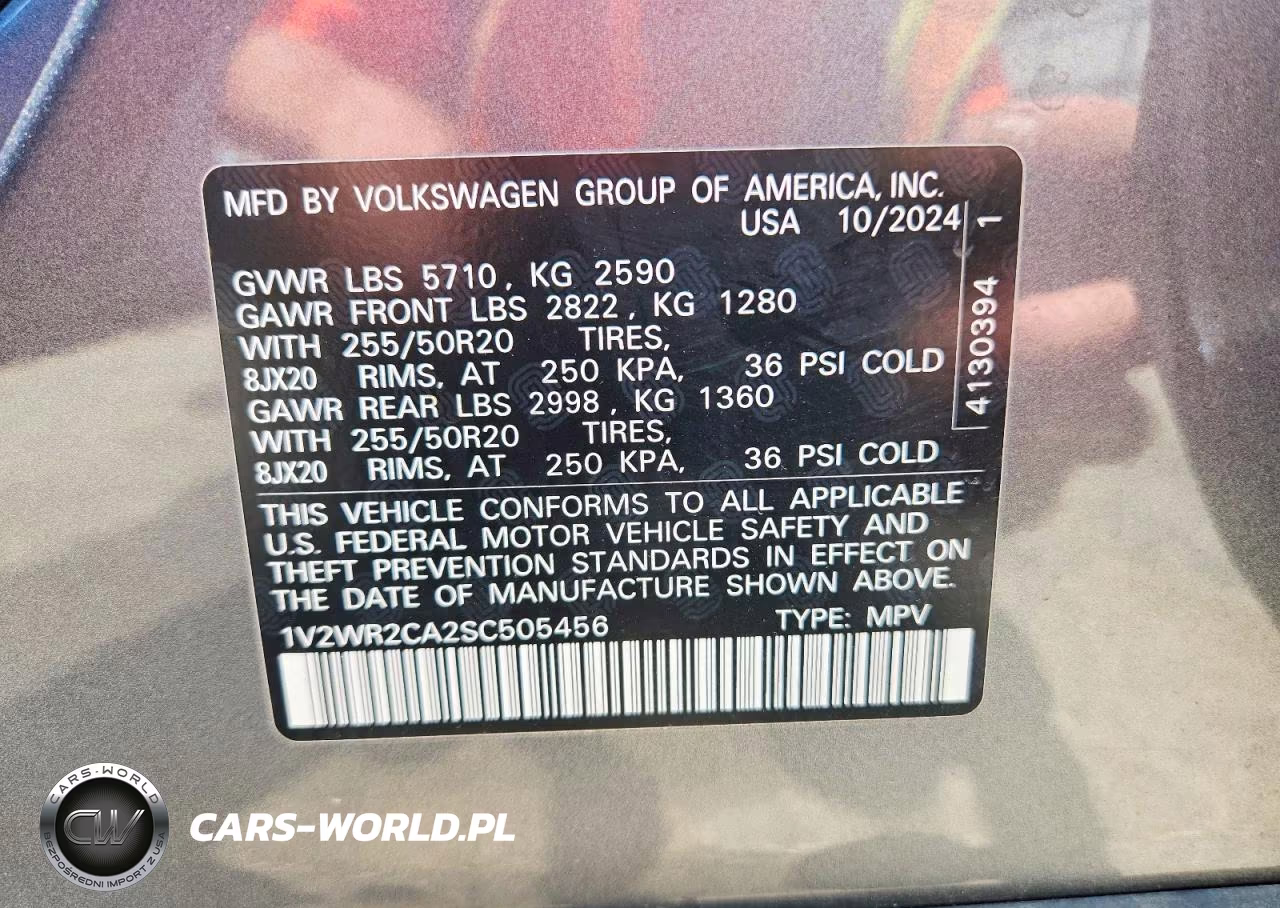 2025 Volkswagen Atlas Se VIN:1V2WR2CA2SC505456 - 13