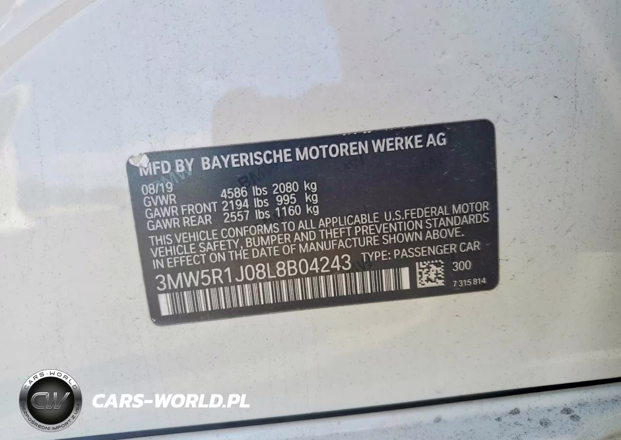 2020 BMW 330I VIN:3MW5R1J08L8B04243 - 13