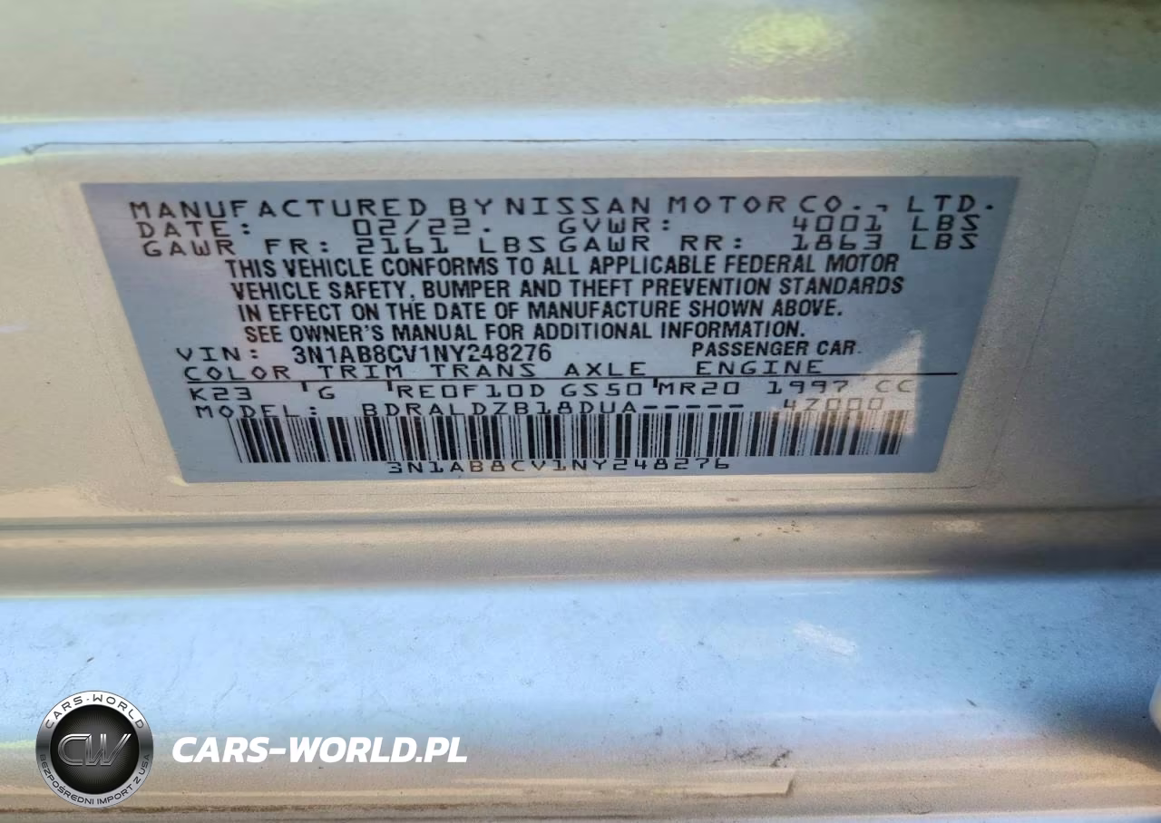 2022 Nissan Sentra Sv VIN:3N1AB8CV1NY248276 - 12