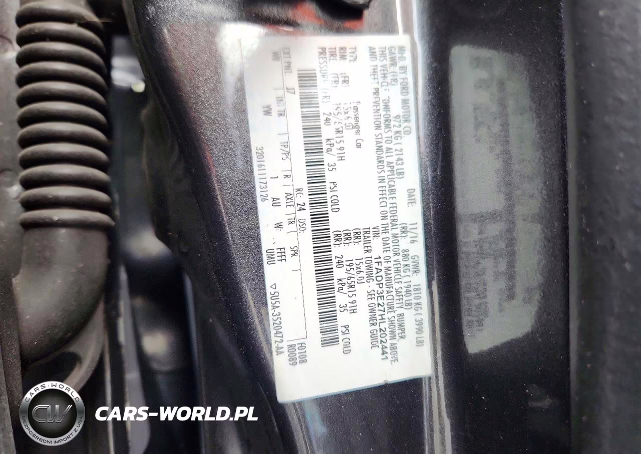 2017 Ford Focus S VIN:1FADP3E27HL202441 - 12