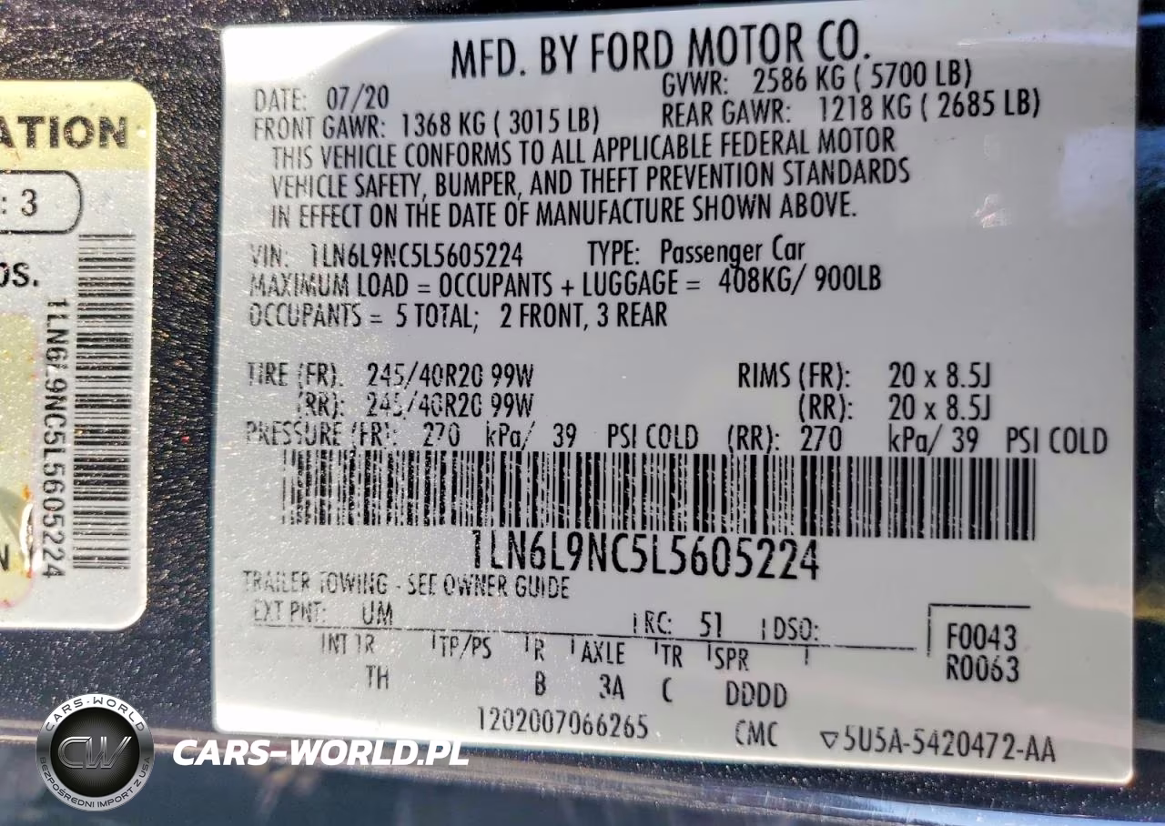 2020 Lincoln Continental Reserve VIN:1LN6L9NC5L5605224 - 12