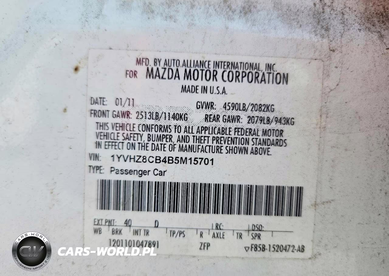 2011 Mazda 6 S VIN:1YVHZ8CB4B5M15701 - 12