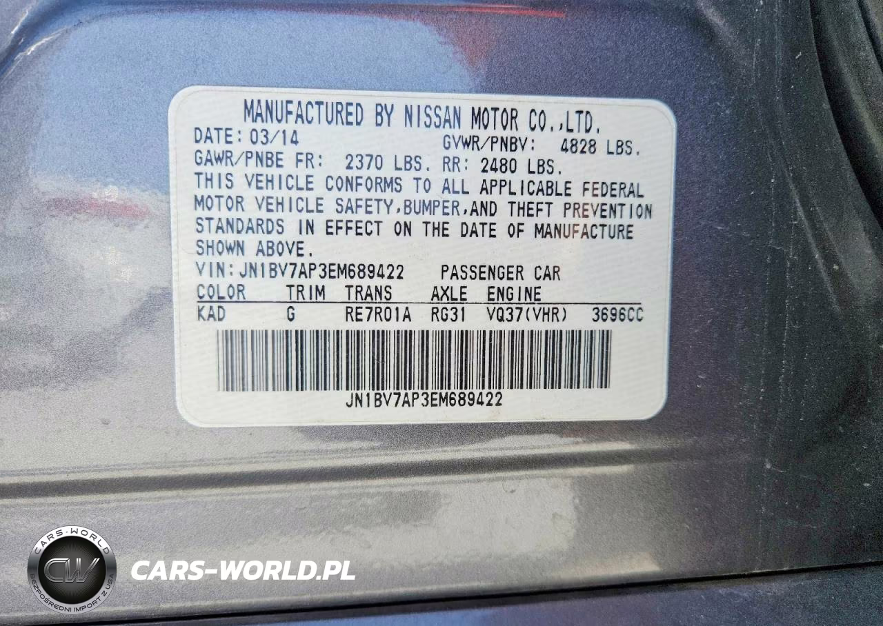 2014 Infiniti Q50 Premium VIN:JN1BV7AP3EM689422 - 13