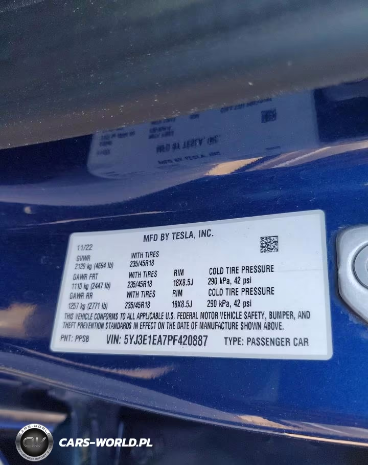 2023 Tesla Model 3 VIN:5YJ3E1EA7PF420887 - 12