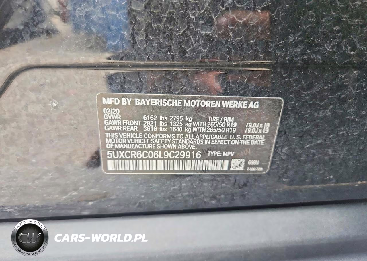 2020 BMW X5 xDrive40I VIN:5UXCR6C06L9C29916 - 13