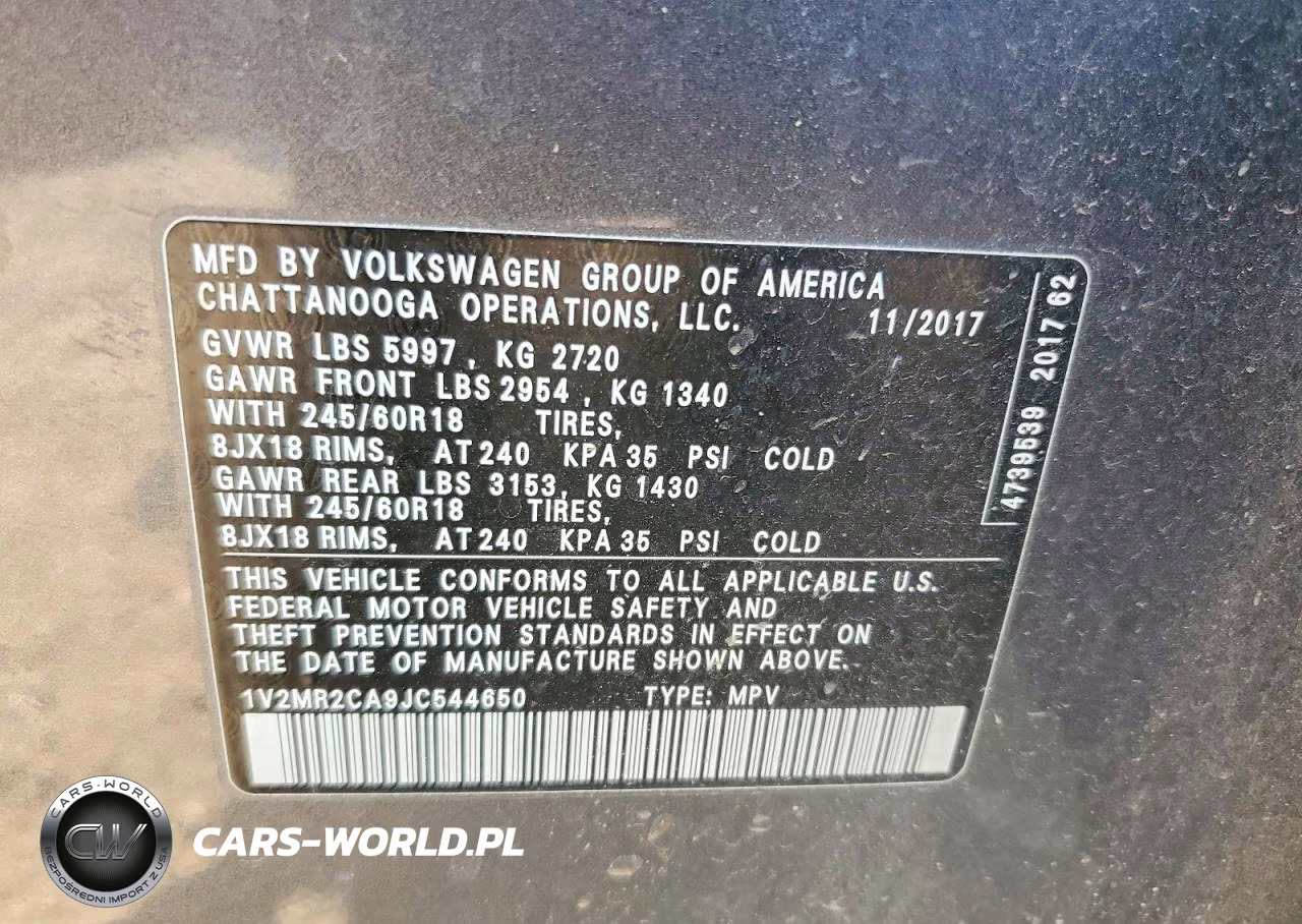 2018 Volkswagen Atlas Sel VIN:1V2MR2CA9JC544650 - 13