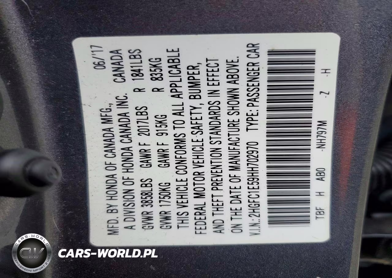 2017 Honda Civic Si VIN:2HGFC1E59HH702970 - 12