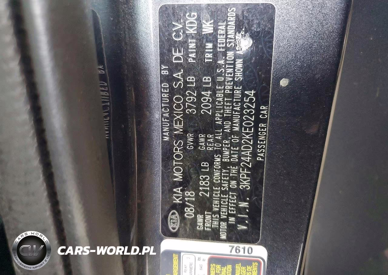 2019 Kia Forte Lxs VIN:3KPF24AD2KE023254 - 12