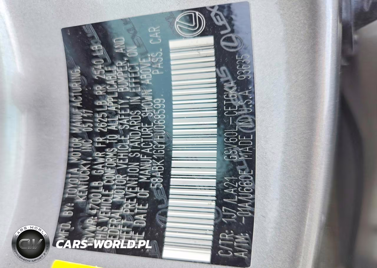 2017 Lexus Es 350 VIN:58ABK1GG1HU068599 - 12