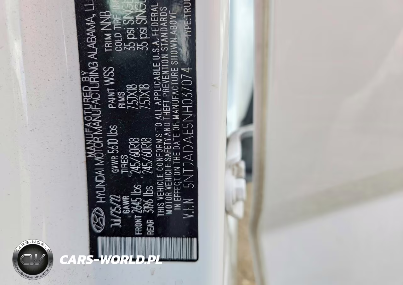 2022 Hyundai Santa Cruz Se VIN:5NTJADAE5NH037074 - 13