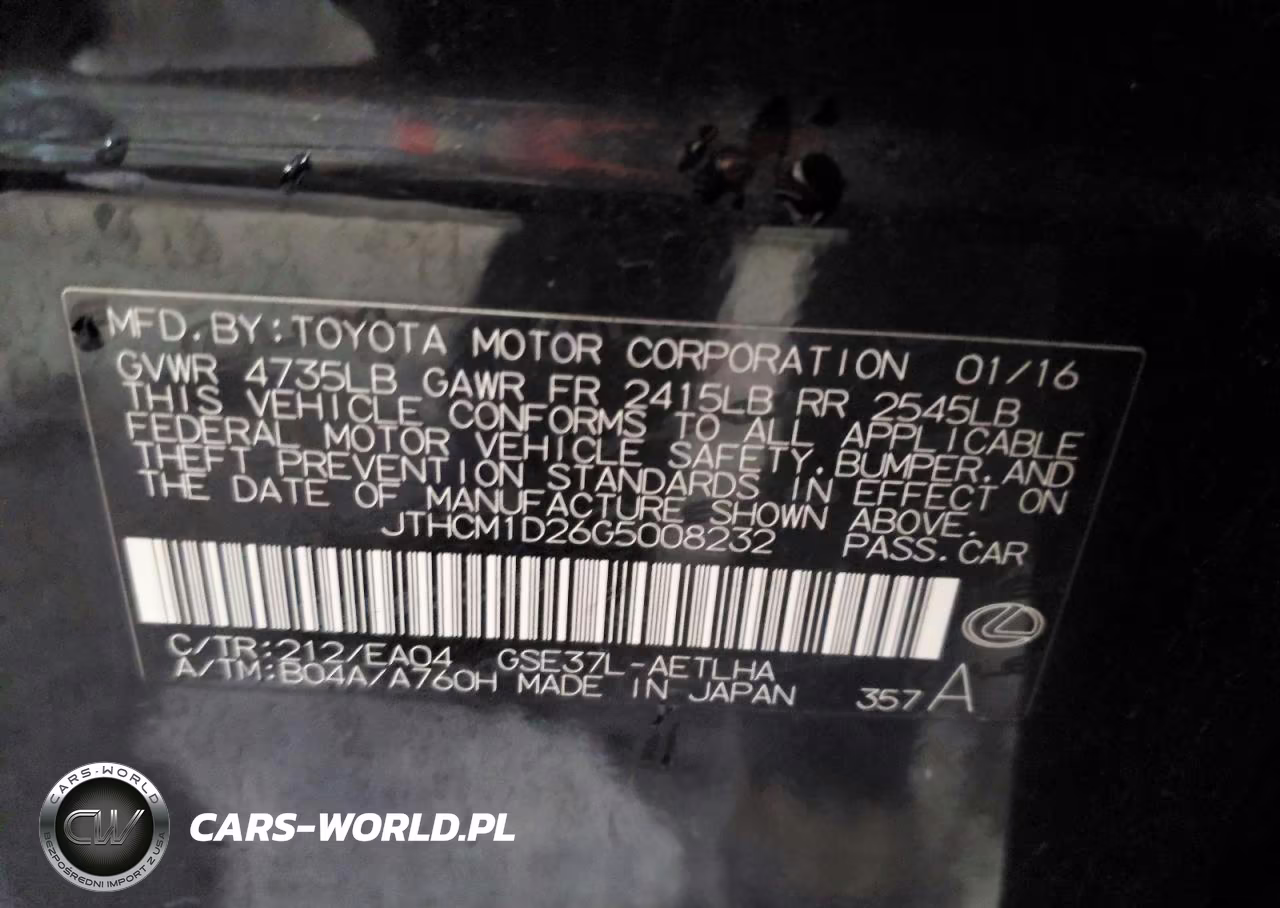 2016 Lexus Is 300 VIN:JTHCM1D26G5008232 - 12