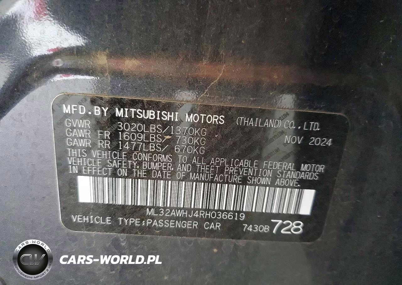 2024 Mitsubishi Mirage Se VIN:ML32AWHJ4RH036619 - 12