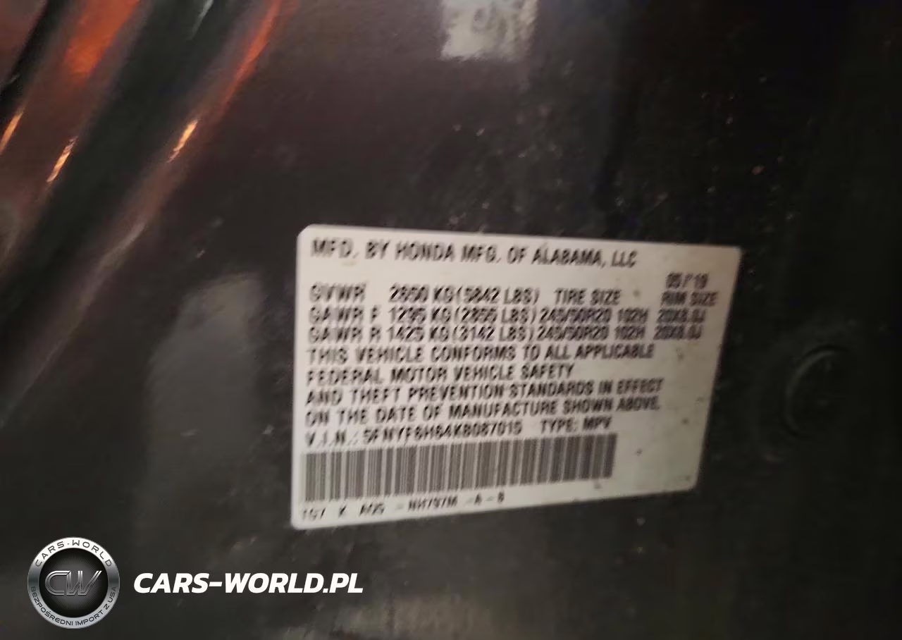 2019 Honda Pilot Touring VIN:5FNYF6H64KB087015 - 13