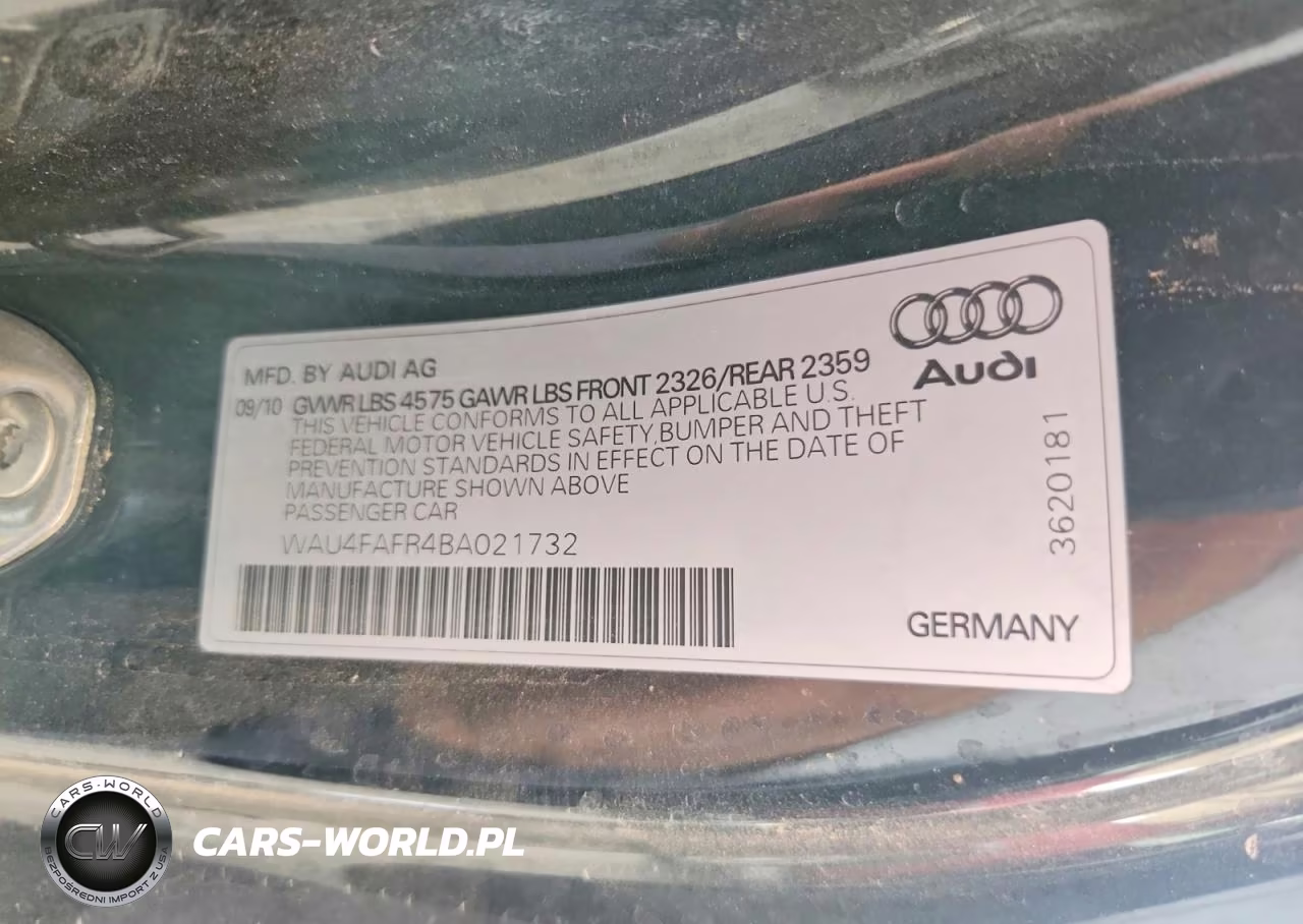 2011 Audi A5 Prestige VIN:WAU4FAFR4BA021732 - 12