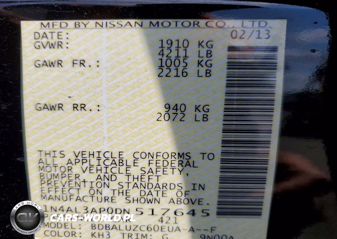 2013 Nissan Altima 2.5 Sv VIN:1N4AL3AP0DN517645 - 12
