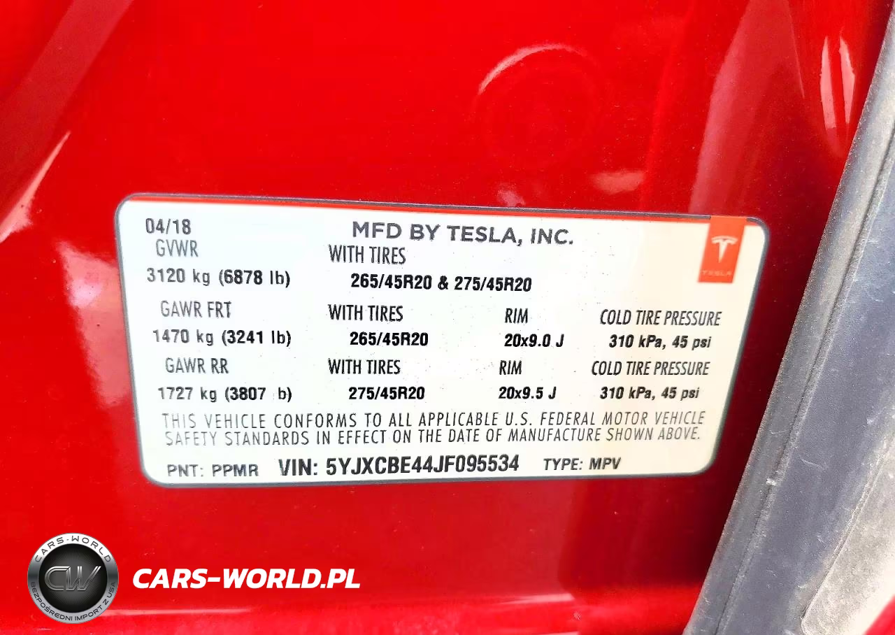 2018 Tesla Model X VIN:5YJXCBE44JF095534 - 14