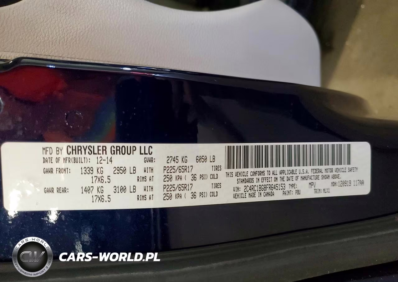 2015 Chrysler Town & Country Touring VIN:2C4RC1BG8FR645153 - 13