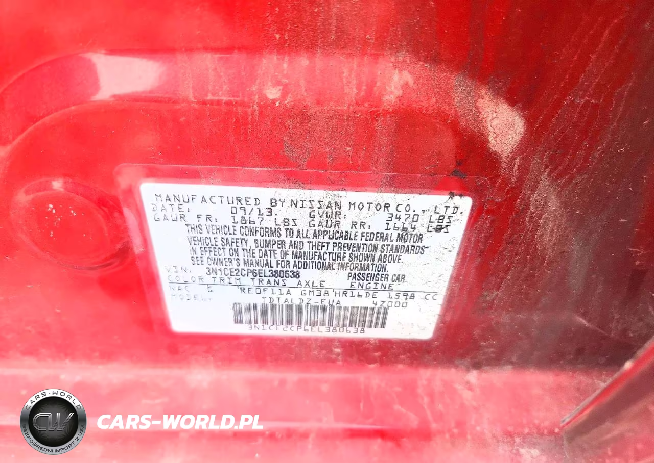 2014 Nissan Versa Note S VIN:3N1CE2CP6EL380638 - 12