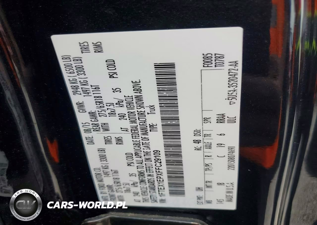 2015 Ford F150 Super Cab VIN:1FTEX1EPXFFC29109 - 12