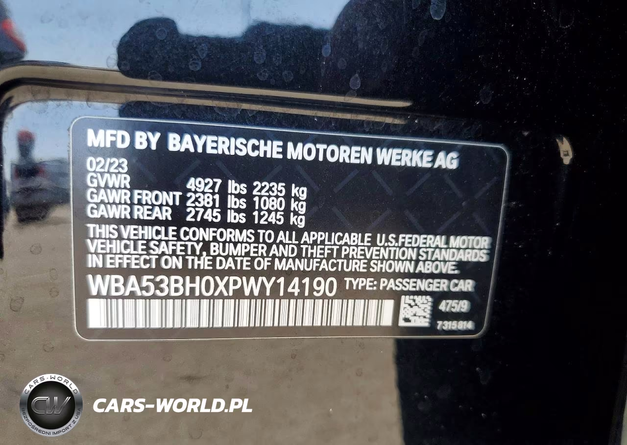 2023 BMW 530 I VIN:WBA53BH0XPWY14190 - 12