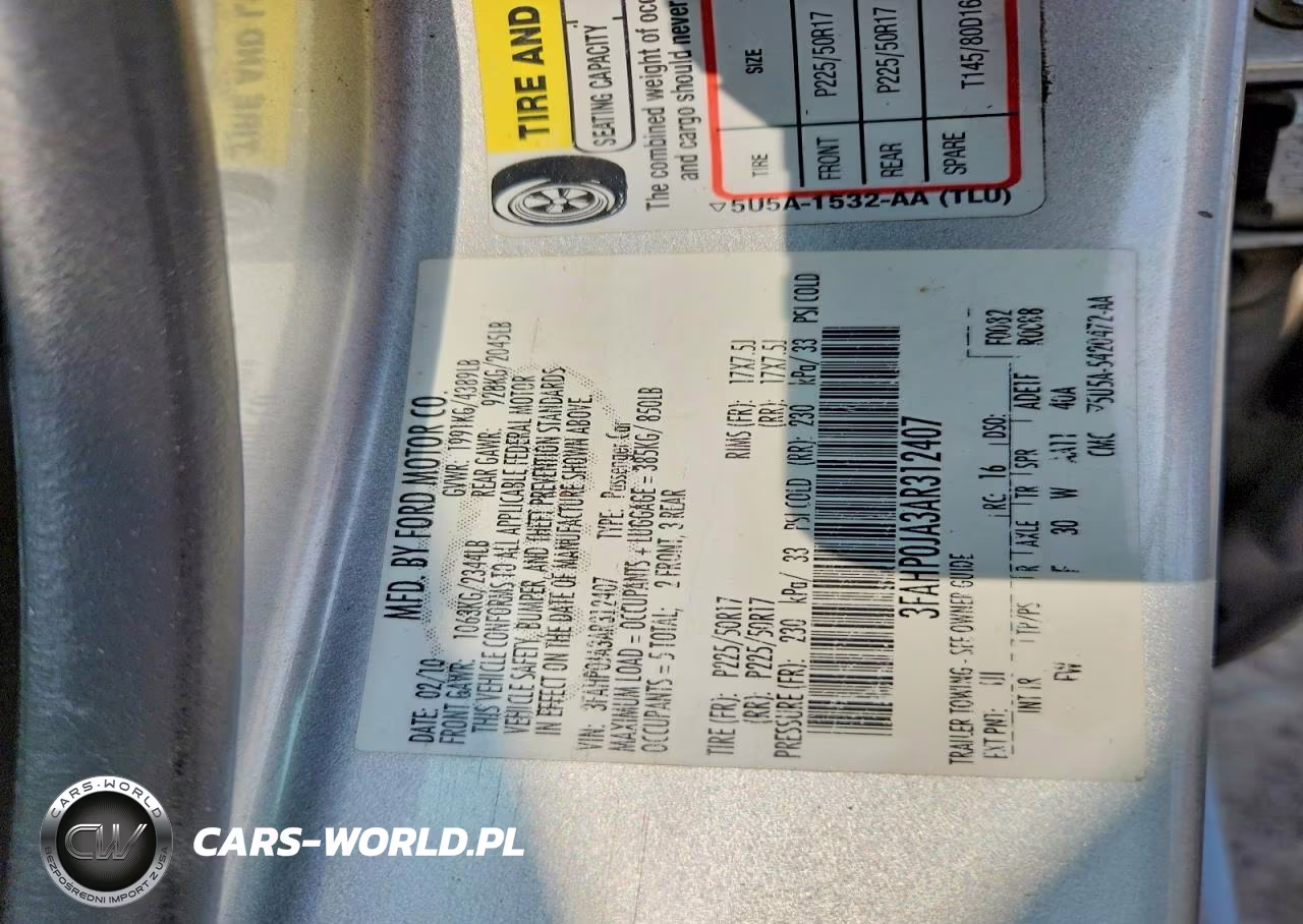 2010 Ford Fusion Sel VIN:3FAHP0JA3AR312407 - 12