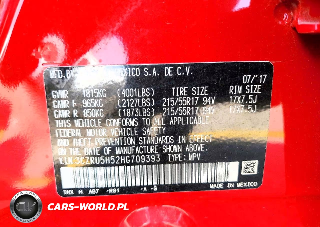 2017 Honda Hr-V Ex VIN:3CZRU5H52HG709393 - 13