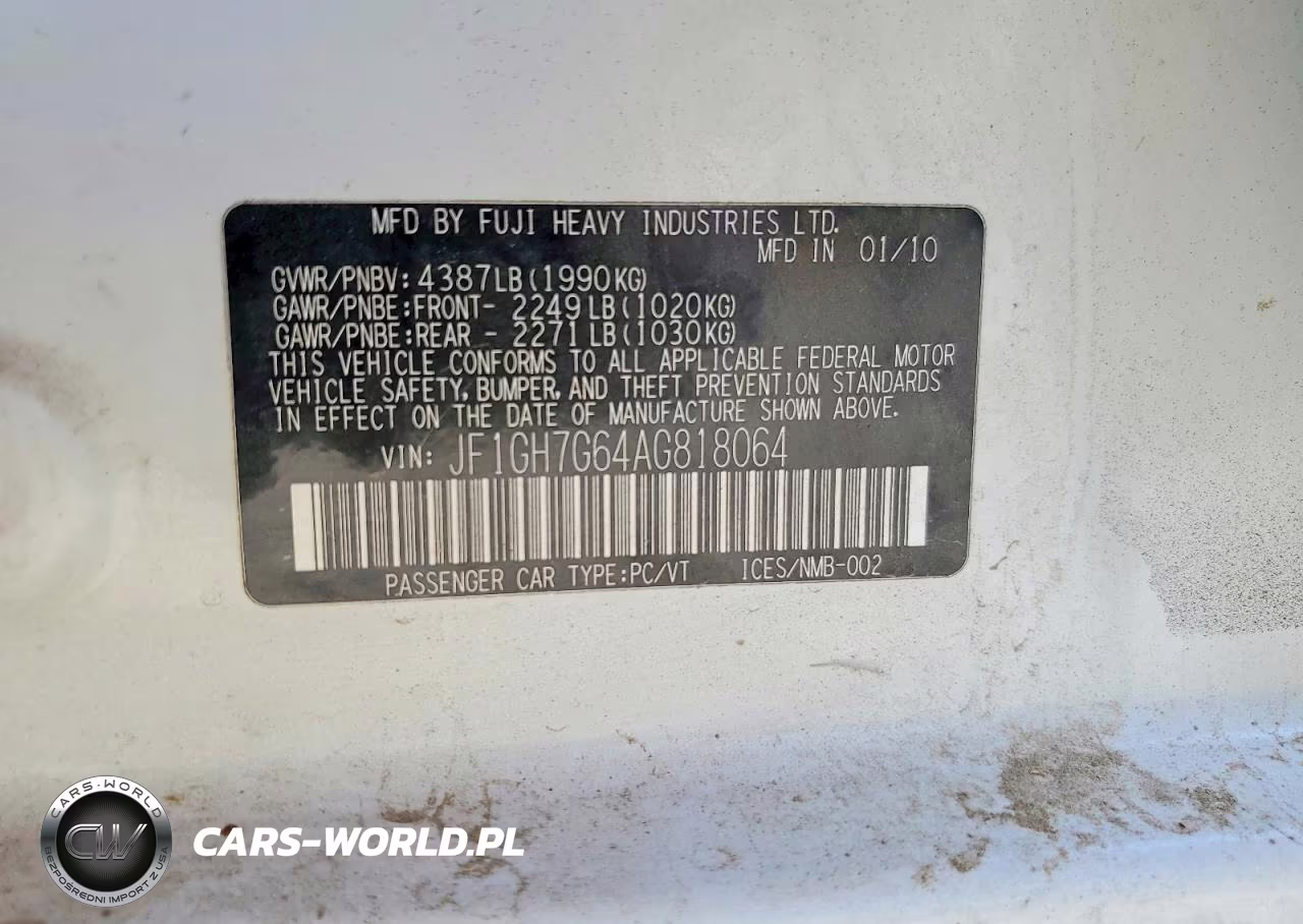 2010 Subaru Impreza Wrx Limited VIN:JF1GH7G64AG818064 - 12