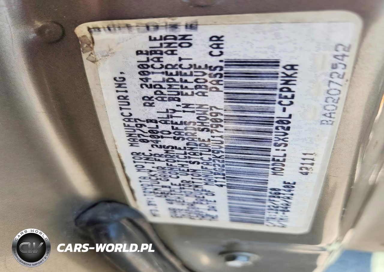 1997 Toyota Camry Le VIN:4T1BG22K9VU179097 - 12