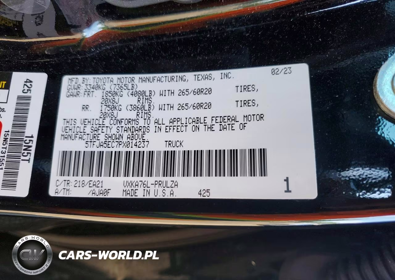 2023 Toyota Tundra Crewmax Limited VIN:5TFJA5EC7PX014237 - 12