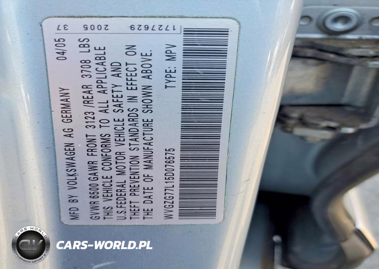 2005 Volkswagen Touareg 3.2 VIN:WVGZG77L15D076575 - 13
